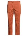 Pt Torino Man Pants Rust Size 38 Cotton, Elastane In Red