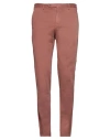 Pt Torino Man Pants Rust Size 36 Cotton, Cashmere, Elastane In Red