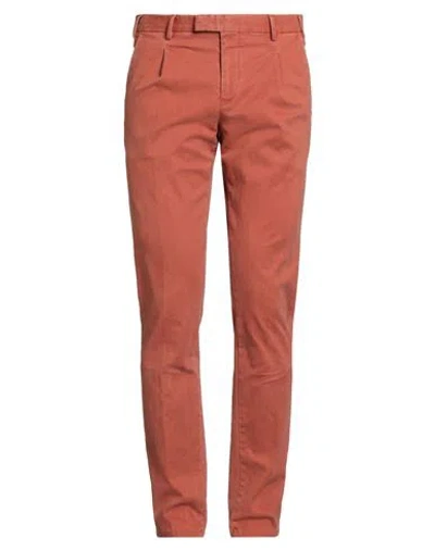 Pt Torino Man Pants Rust Size 42 Cotton, Elastane In Brown