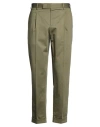 Pt Torino Man Pants Sage Green Size 28 Cotton, Elastane