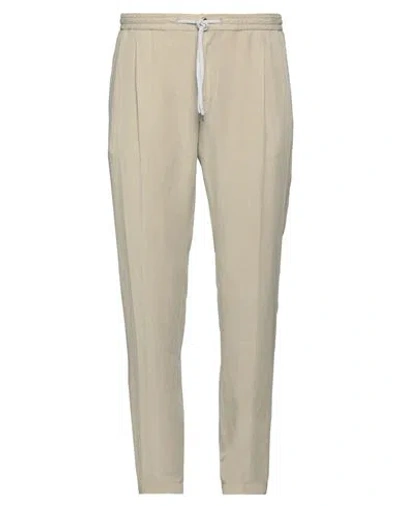 Pt Torino Man Pants Sage Green Size 38 Lyocell, Linen, Cotton