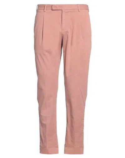 Pt Torino Man Pants Salmon Pink Size 36 Cotton, Elastane