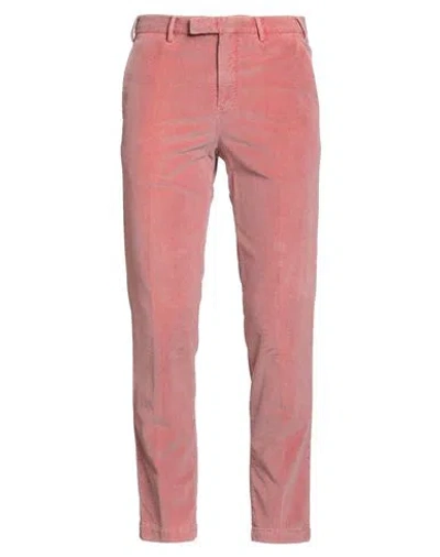 Pt Torino Man Pants Salmon Pink Size 38 Cotton, Lyocell, Elastane