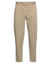 Pt Torino Man Pants Sand Size 36 Cotton, Linen In Beige