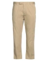 Pt Torino Man Pants Sand Size 38 Cotton, Linen, Elastane In Beige