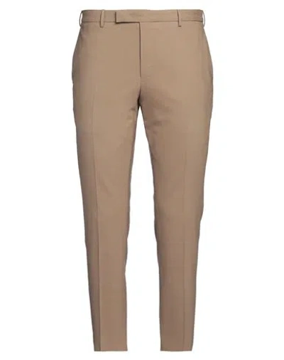 Pt Torino Man Pants Sand Size 40 Virgin Wool, Elastane In Beige