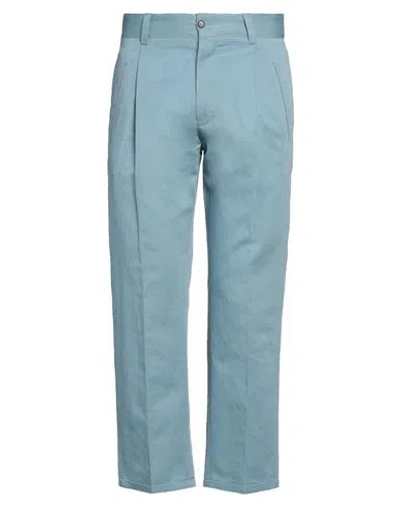 Pt Torino Man Pants Sky Blue Size 34 Cotton, Linen In Blue