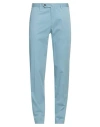 Pt Torino Man Pants Sky Blue Size 38 Cotton, Elastane In Blue