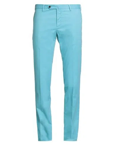 Pt Torino Man Pants Sky Blue Size 38 Cotton, Elastane