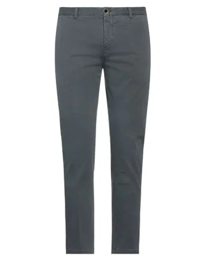 Pt Torino Man Pants Slate Blue Size 38 Cotton, Elastane