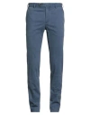 Pt Torino Man Pants Slate Blue Size 40 Cotton, Elastane