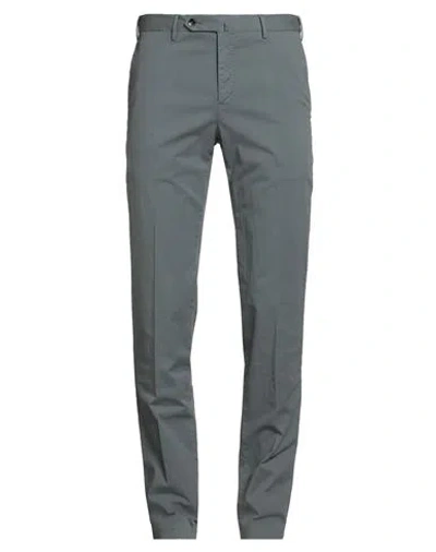 Pt Torino Man Pants Slate Blue Size 40 Cotton, Elastane In Multi