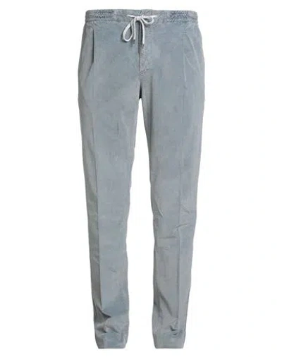 Pt Torino Man Pants Slate Blue Size 40 Cotton, Lyocell, Elastane In Gray