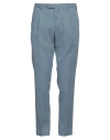 Pt Torino Man Pants Slate Blue Size 40 Linen, Cotton, Elastane