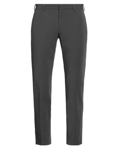 Pt Torino Man Pants Steel Grey Size 36 Cotton, Polyamide, Elastane In Grey