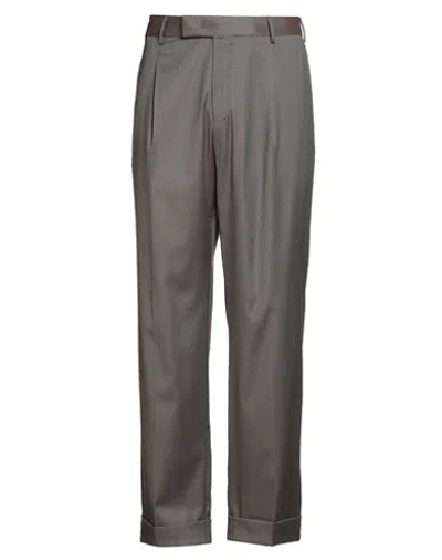 Pt Torino Man Pants Taupe Size 36 Virgin Wool, Viscose, Elastane In Gray