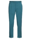 Pt Torino Man Pants Turquoise Size 36 Cotton, Silk, Elastane In Blue