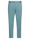 Pt Torino Man Pants Turquoise Size 38 Cotton, Elastane In Blue