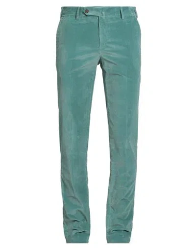 Pt Torino Man Pants Turquoise Size 40 Cotton, Elastane In Blue