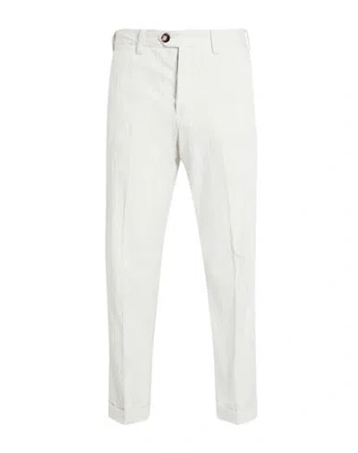 Pt Torino Man Pants White Size 34 Cotton, Elastane