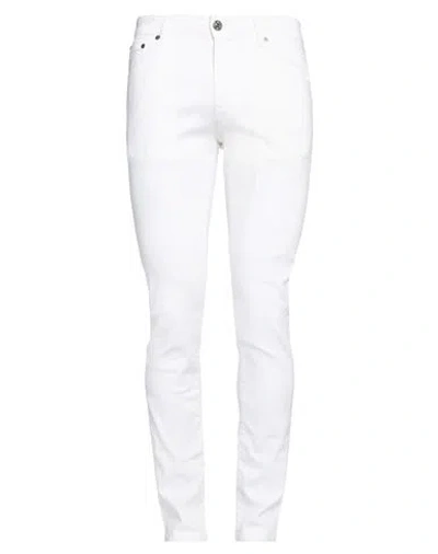 Pt Torino Slim-fit Logo-patch Jeans In White