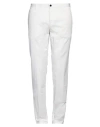 Pt Torino Silkochino Pant With Back Slit And Belt Loops In White