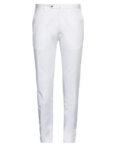 PT TORINO PT TORINO MAN PANTS WHITE SIZE 38 COTTON, SILK, ELASTANE