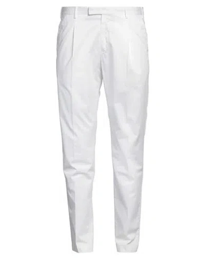 Pt Torino Man Pants White Size 40 Cotton, Elastane In White