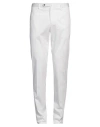 Pt Torino Silkochino Pant With Back Slit And Belt Loops In White