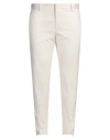 Pt Torino Man Pants White Size 40 Cotton, Polyamide, Elastane