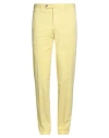 Pt Torino Man Pants Yellow Size 40 Cotton, Elastane