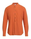 Pt Torino Man Shirt Apricot Size 15 ¾ Cotton In Orange