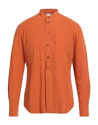 Pt Torino Man Shirt Apricot Size 15 ¾ Cotton In Orange