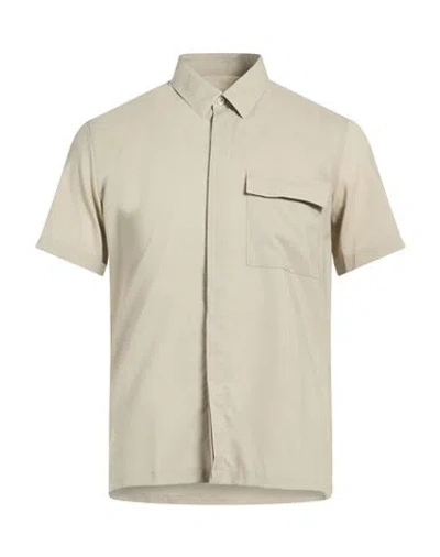 Pt Torino Man Shirt Beige Size 15 ¾ Virgin Wool In Brown