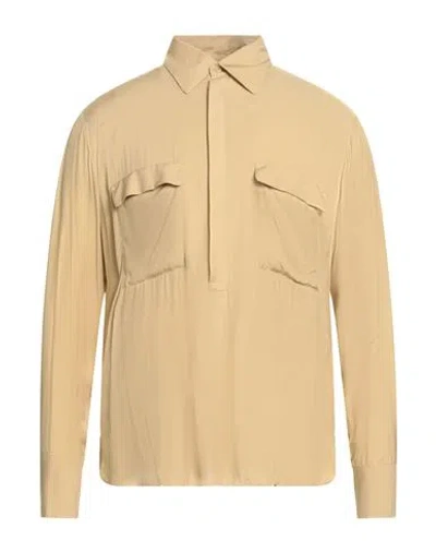 Pt Torino Man Shirt Beige Size 15 Viscose