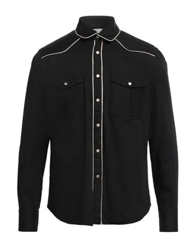 Pt Torino Man Shirt Black Size 15 ¾ Cotton