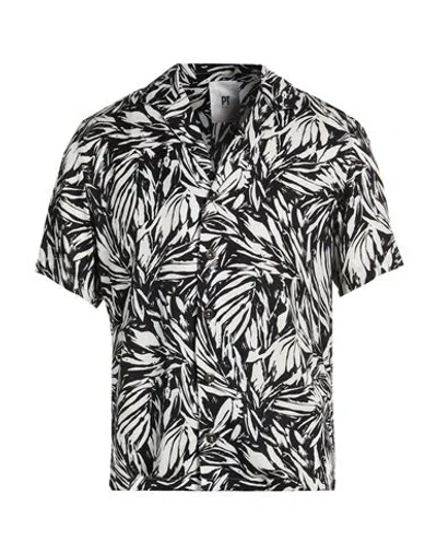 Pt Torino Man Shirt Black Size 15 ¾ Viscose