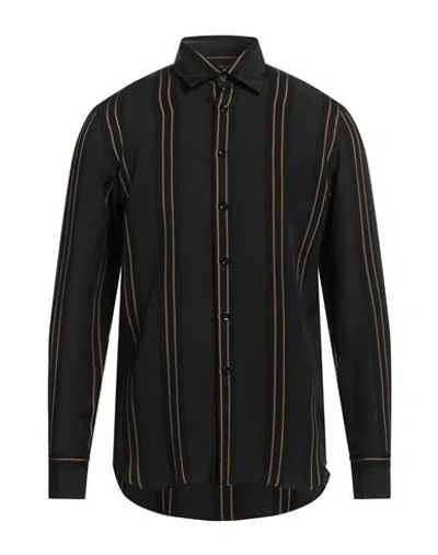 Pt Torino Man Shirt Black Size 15 ¾ Viscose, Silk
