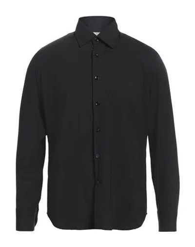Pt Torino Man Shirt Black Size 15 Virgin Wool