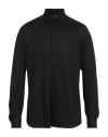 Pt Torino Man Shirt Black Size 17 Viscose