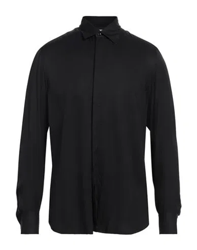 Pt Torino Man Shirt Black Size 17 Viscose
