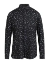 Pt Torino Man Shirt Black Size 17 Viscose