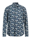 Pt Torino Man Shirt Blue Size 17 Cotton