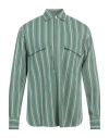 Pt Torino Man Shirt Green Size 15 ¾ Viscose, Polyamide