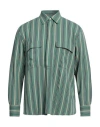 Pt Torino Man Shirt Green Size 16 ½ Viscose, Polyamide In Green