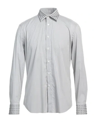 Pt Torino Man Shirt Grey Size 15 ¾ Cotton, Polyamide, Elastane In Gray