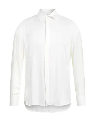 Pt Torino Man Shirt Ivory Size 16 ½ Viscose In White