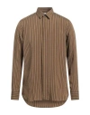 Pt Torino Man Shirt Khaki Size 16 ½ Viscose, Silk In Beige