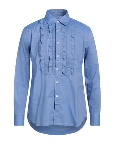 Pt Torino Man Shirt Light Blue Size 16 Cotton