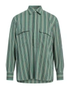 Pt Torino Man Shirt Green Size 16 ½ Viscose, Polyamide In Green